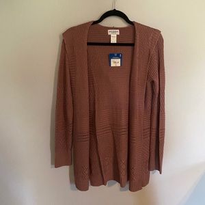 Mauve Knitted Hooded Sweater